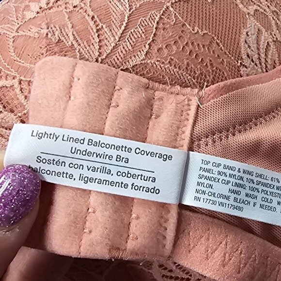 Women's Lightly Lined Balconette Bra | Auden | 44DD - Picture 14 of 15